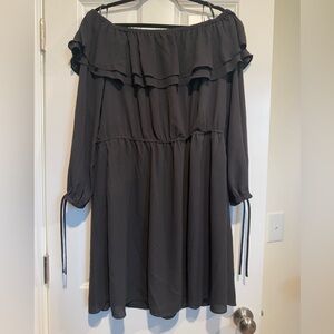 ✨Michael Kors Black Mini Off-Shoulder Dress – Steal Deal!✨